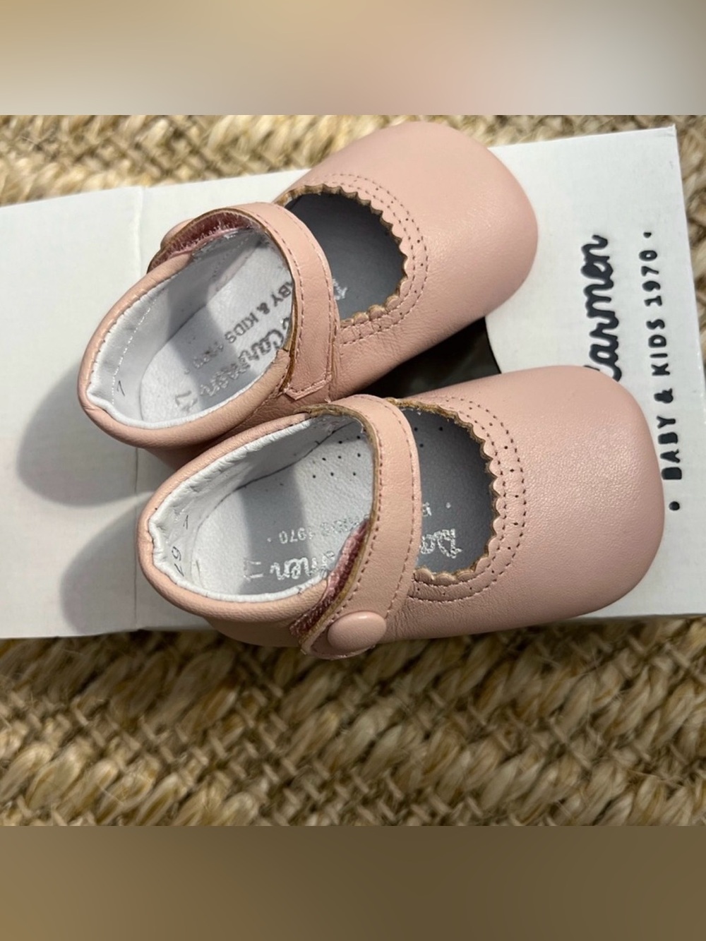 Baby Mary Jane Walker Shoes in Blush Pink